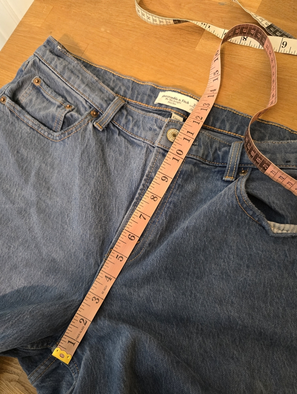Abercrombie & Fitch Curve Love The '90s Straight Mid Rise Jean 31XL - Picture 11 of 13